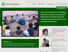 Tablet Screenshot of cole-foundation.org